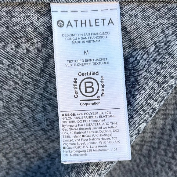 Athleta Braiden Button-Up Textured Shirt Jacket Size Medium - Picture 7 of 8
